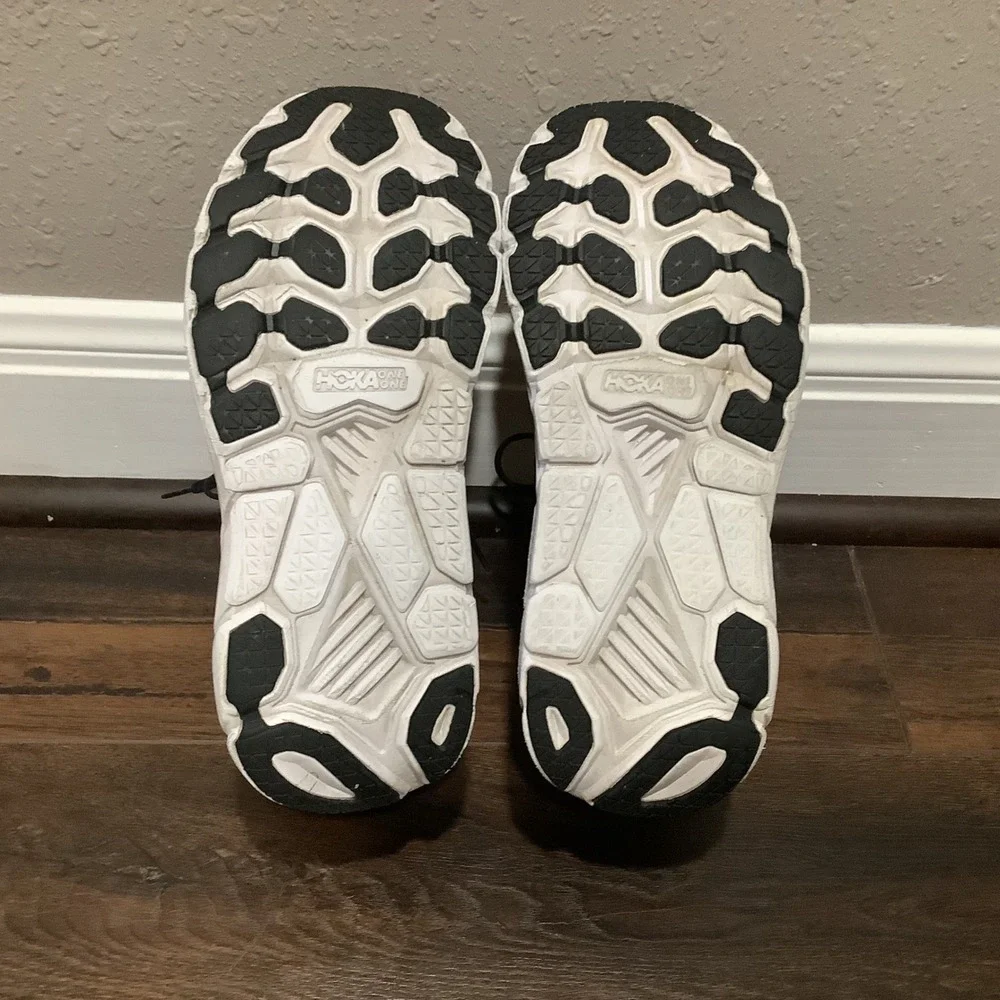 Hoka Clifton 7 Womens Running Shoes Black White Road Sneakers 1110509 BWHT - Picture 9 of 13